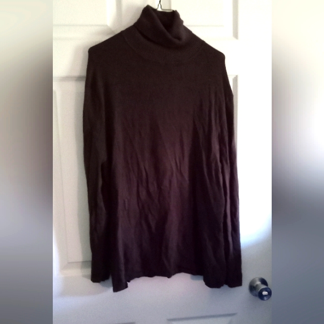 Bcbgmaxazria Dark Chocolate Belt Loop Vintage Turtleneck Tunic Sweater- Size:3x